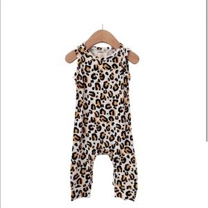 Spearmint love leopard romper